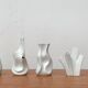 White sculptural vases by Peter Müller for Sgrafo Modern, 1960s, set of 6.