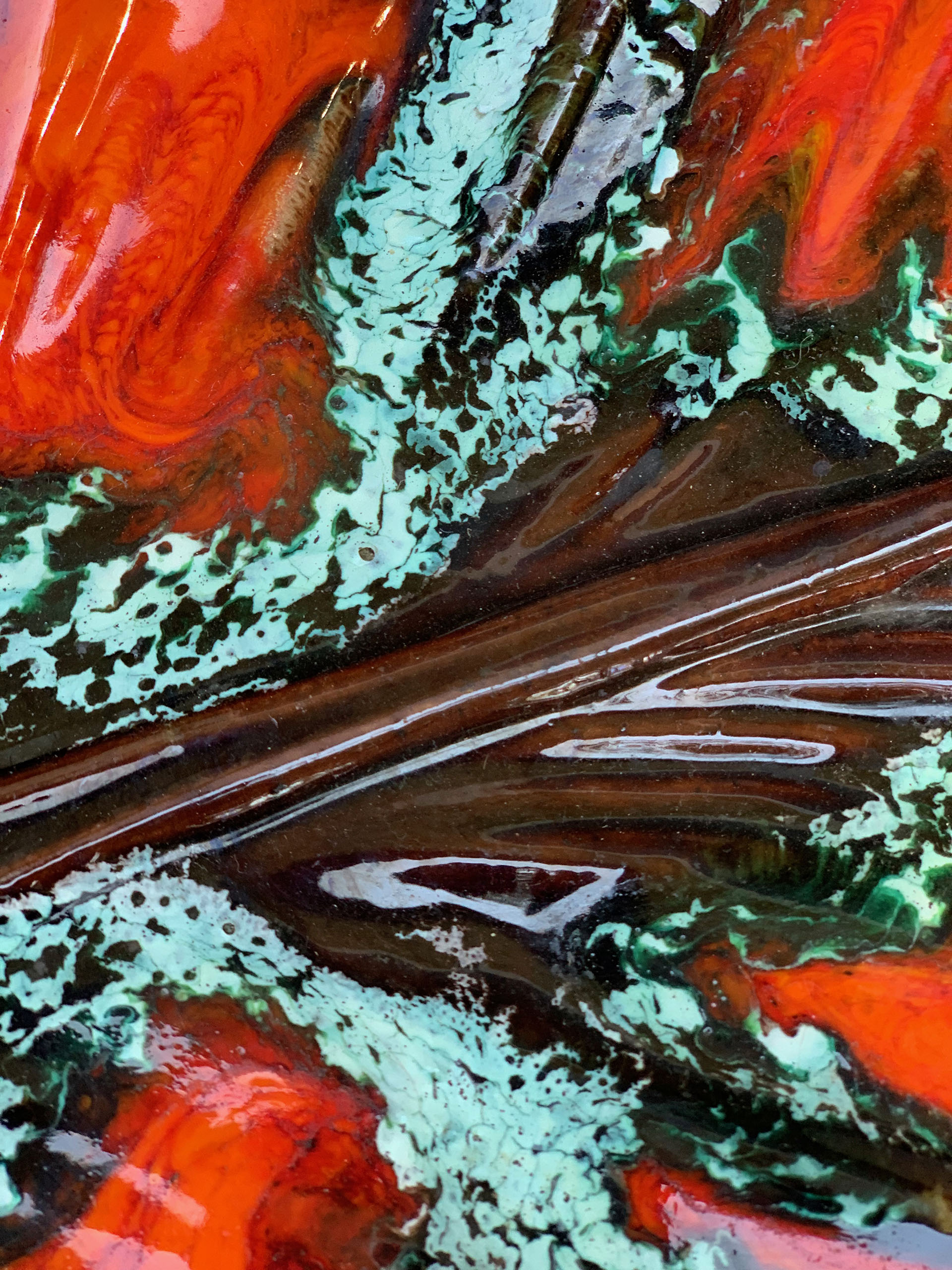 Pocket tray multicolored ceramic Vallauris unsigned