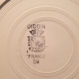 Set 4 flat plates Digoin blue flower