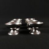 6 coupelles à glace sur pied en inox service à dessert vintage