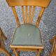 6 bistro chairs in solid oak, 1920s
