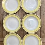 Set of 6 Luneville soup plates, Libourne model