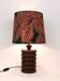 Mid-century table or accent lamp, turned wooden base, Sweden, 1970s