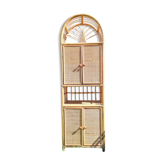 Rattan bookcase