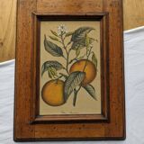 Tableau aux oranges et son cadre en bois