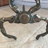 Pair of patinated brass channels