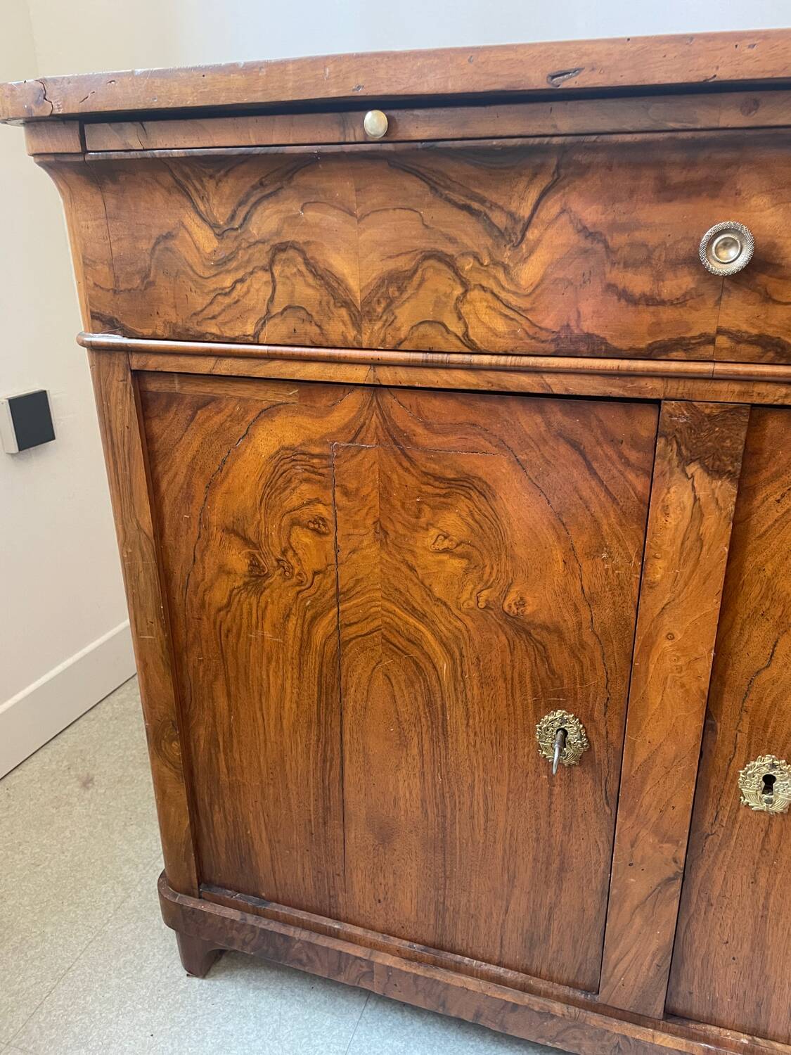Empire sideboard in burr walnut