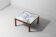 Minimalist coffee table in teak and marble by Alfred Hendrickx, 1960s