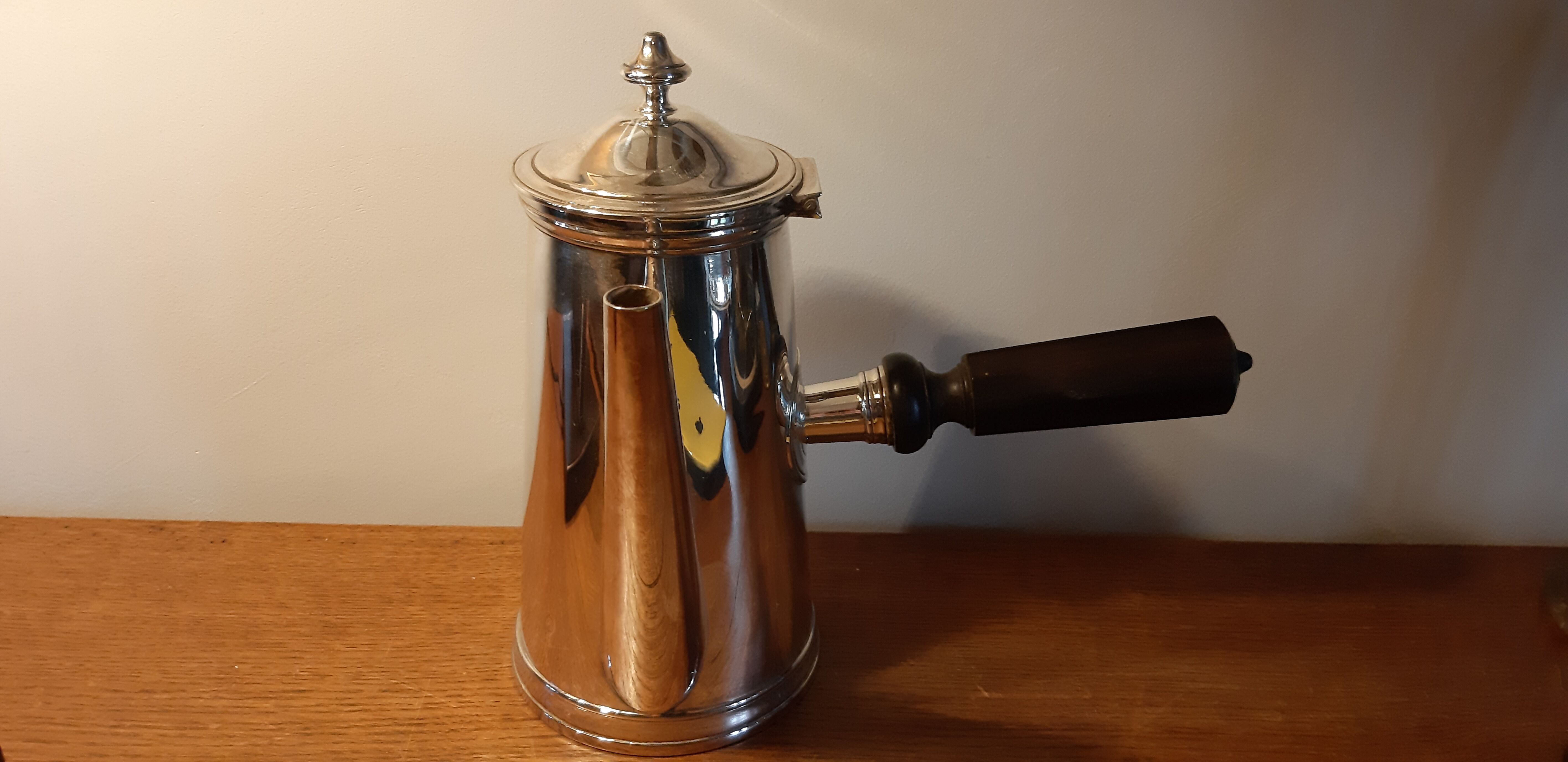 Coffee maker or chocolate maker silver metal old Bourlet HB