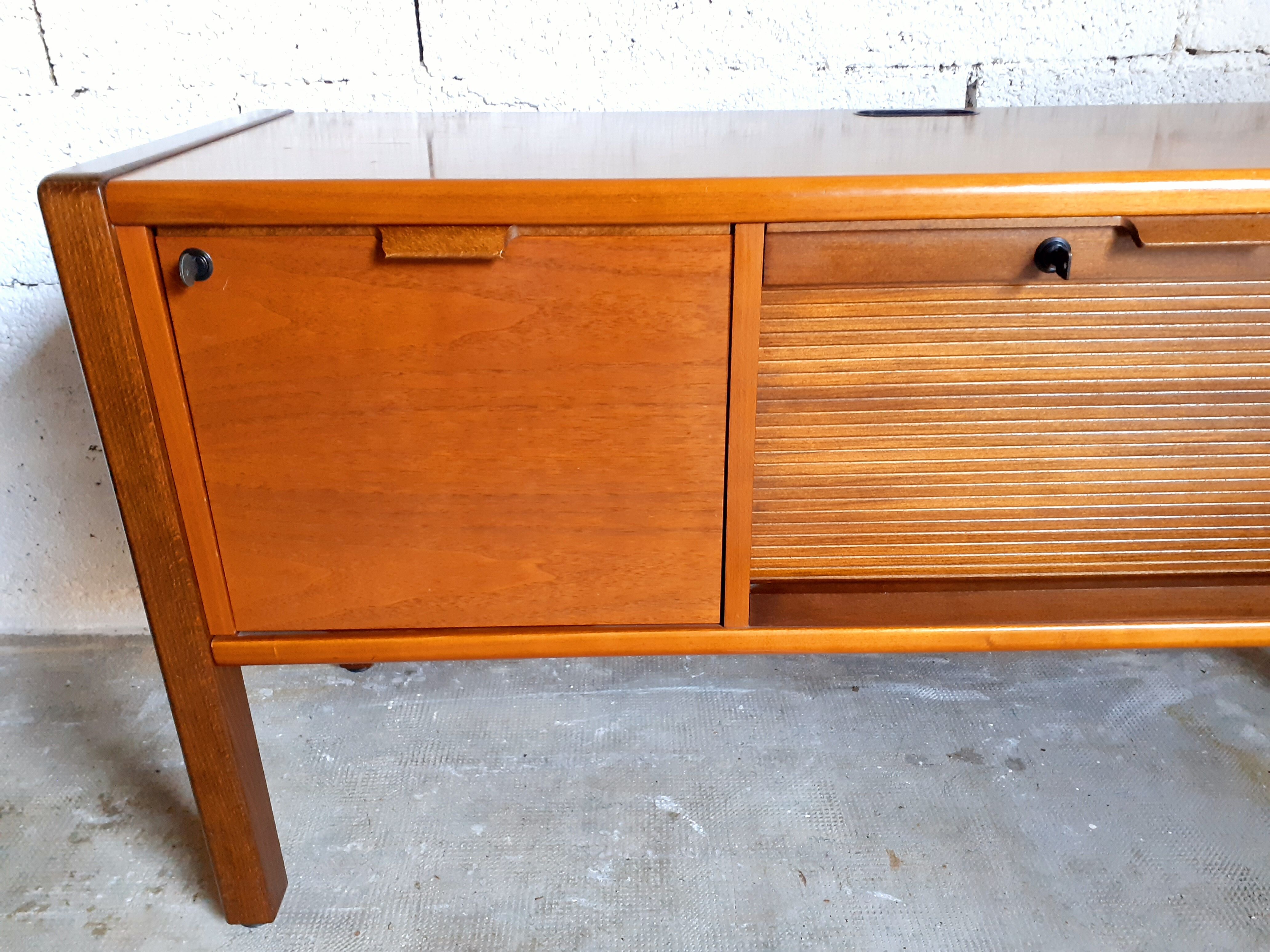 Vintage wooden storage row for office