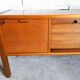 Vintage wooden storage row for office