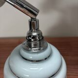 Blue and silver wall light