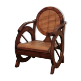 Fauteuil en bois style colonnial