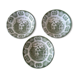Large cups or caps plates Old Inns Series Staffordshire England