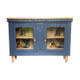 Meuble vitrine Art Déco bleu grisé