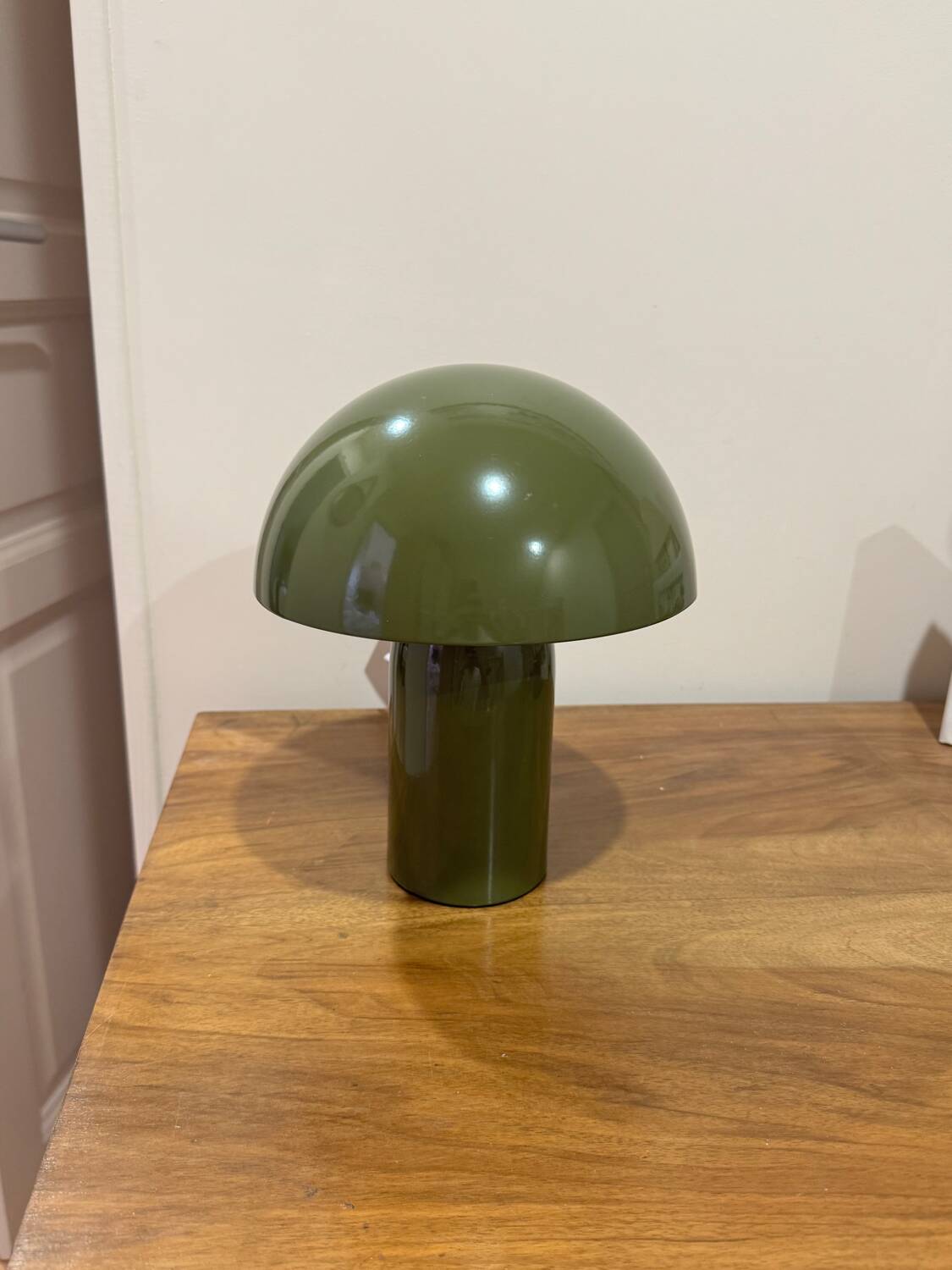 Lampe champignon vert kaki