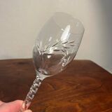 6 crystal wine and water stemmed glasses Fleury model