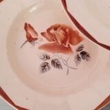 Hollow plates old earthenware Digoin Sarreguemines numbered vintage