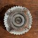 Classic glass ashtray with rose design and cigarette holder D13