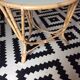 Round rattan coffee table