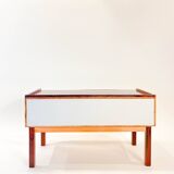 Low sideboard with 3 drawers, in rosewood