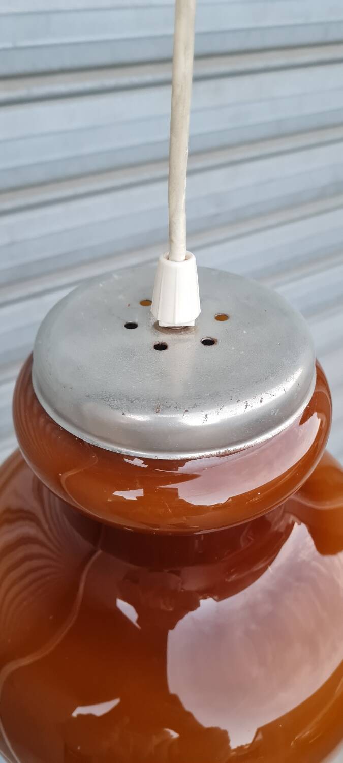 Scandinavian pendant light in opaline glass