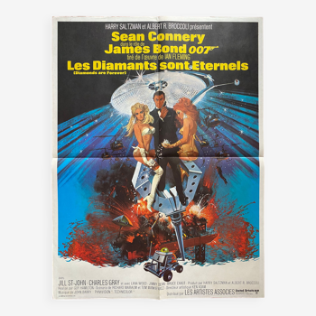 Original movie poster "Diamonds are forever" James Bond, Sean Connery 60x80cm 1971