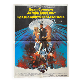 Affiche cinéma originale "Les Diamants sont éternels" James Bond, Sean Connery 60x80cm 1971