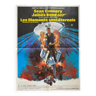 Original movie poster "Diamonds are forever" James Bond, Sean Connery 60x80cm 1971