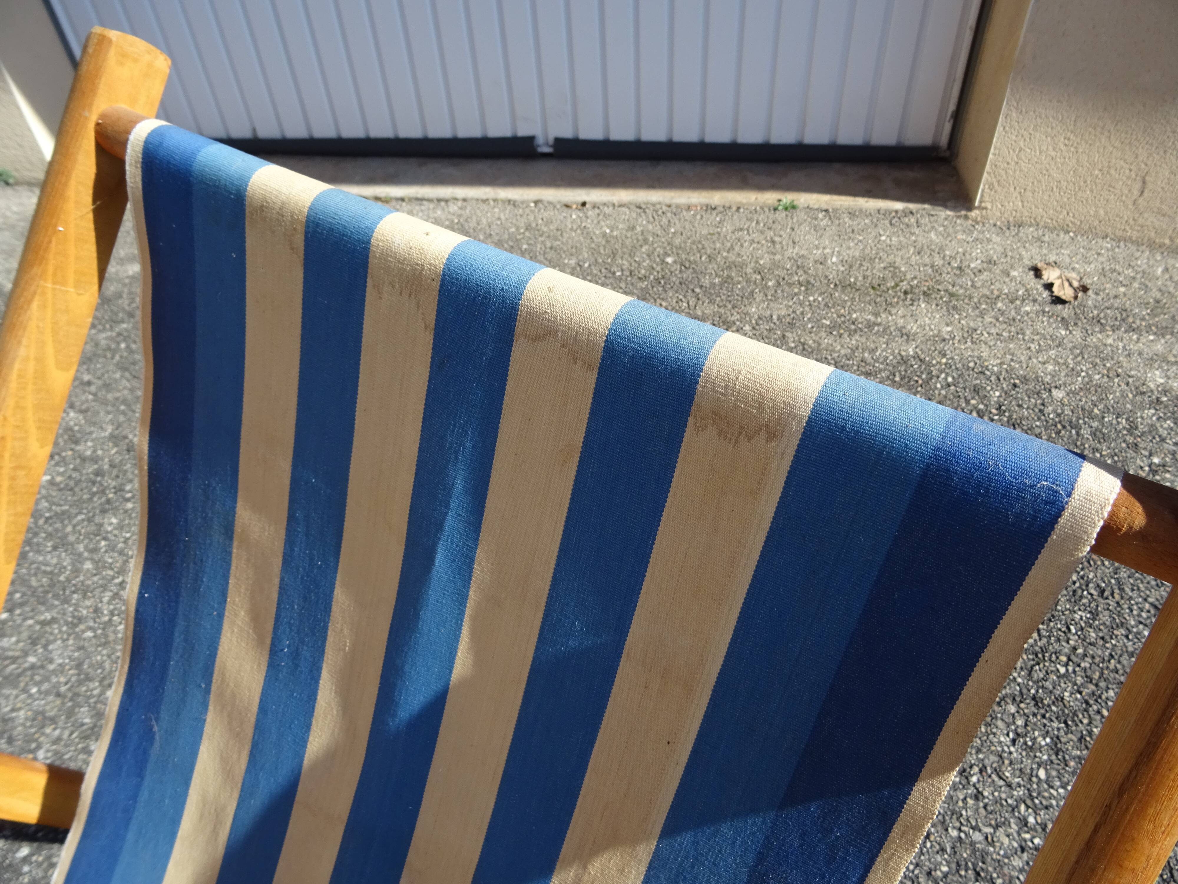 Vintage garden deckchair from the 60s
