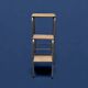 Old wooden workshop stepladder - seat height: 85 cm