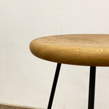 Bar stool in steel and oak