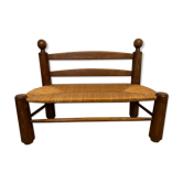 Turned wood bench