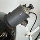 Lampe murale à ciseaux en émail noir industriel, années 1950