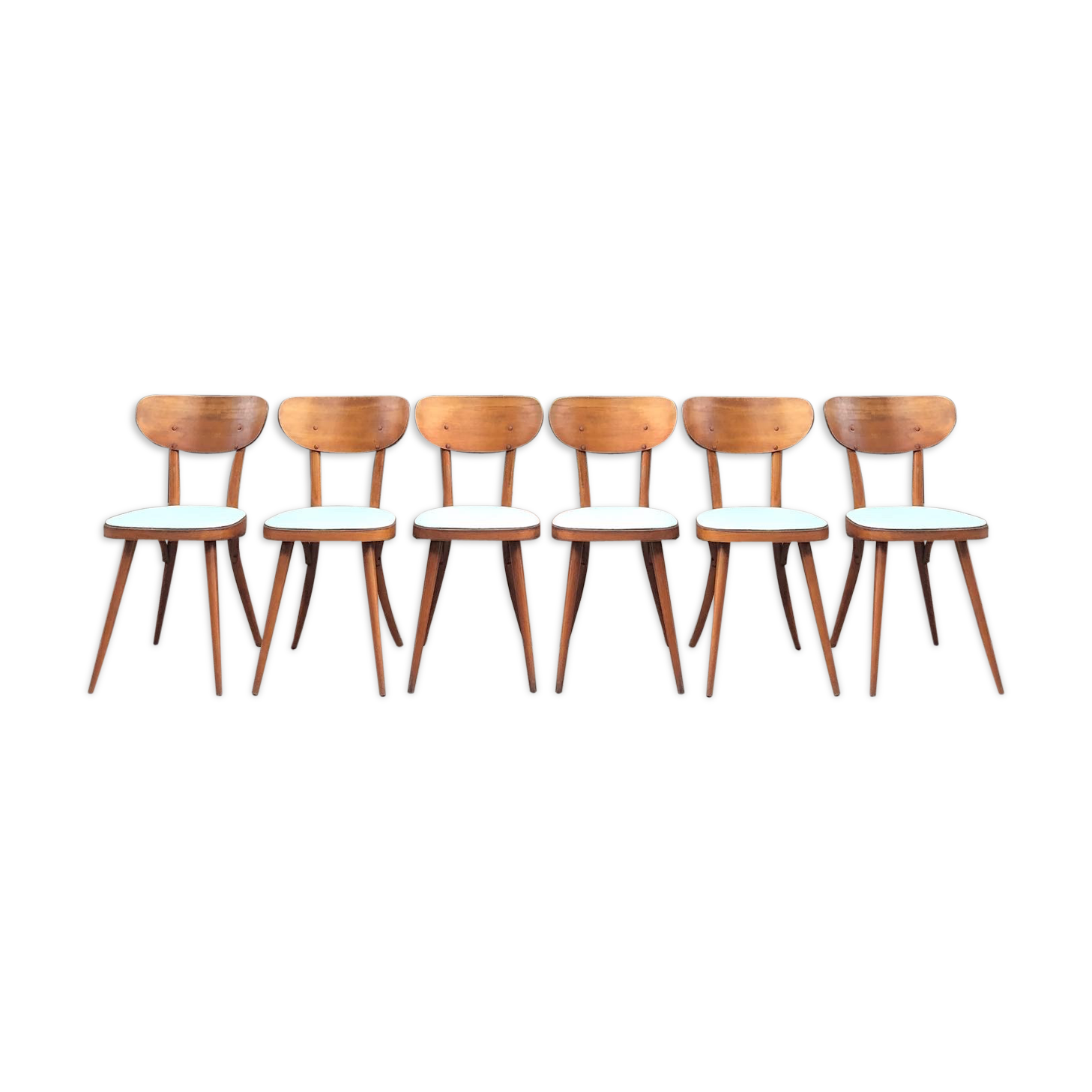 Suite de 6 chaises Baumann modèle 731 G1S, 1960