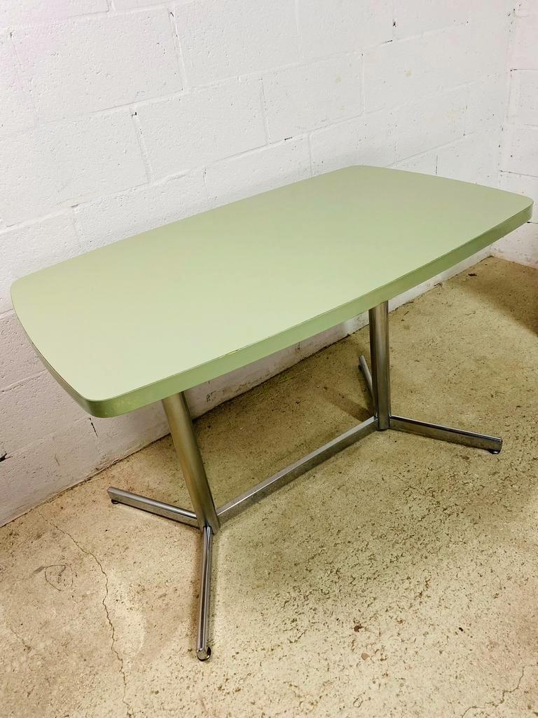 Vintage formica table with mint green top