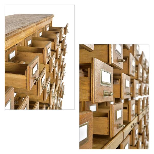 Grand meuble d’apothicaire en bois à 96 tiroirs