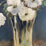 Peinture sur toile bouquet de fleurs dans un vase
