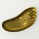 Bowl or sculptural plate in the shape of a foot by Werkstätte Hagenauer, mid-century, brass, Austria.