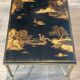 Neoclassical Brass Coffee Table with Lacquered Top Representing