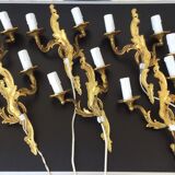 7 Bronze Wall Lamps 2 lights