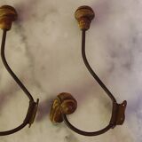 2 old coat hooks