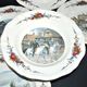 Sarreguemines set of 6 flat plates Obernai village Alsace by Loux
