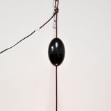 Lampe suspendue en verre, en cuivre et en teck Bent Karlby pour Lyfa