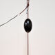 Copper milk glass & teak hanging lamp bent karlby for lyfa