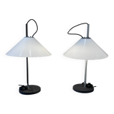 Pair of "Aggregato" model table lamps by Enzo Mari, circa 1970