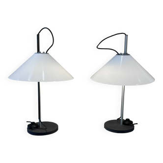 Pair of "Aggregato" model table lamps by Enzo Mari, circa 1970