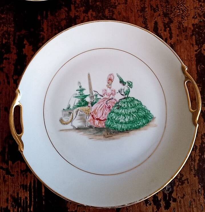 Gaston Le Beuze for ROBJ - 12 plates and 1 course - walk in Paris - faience