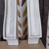 Pair of white patinated woodwork