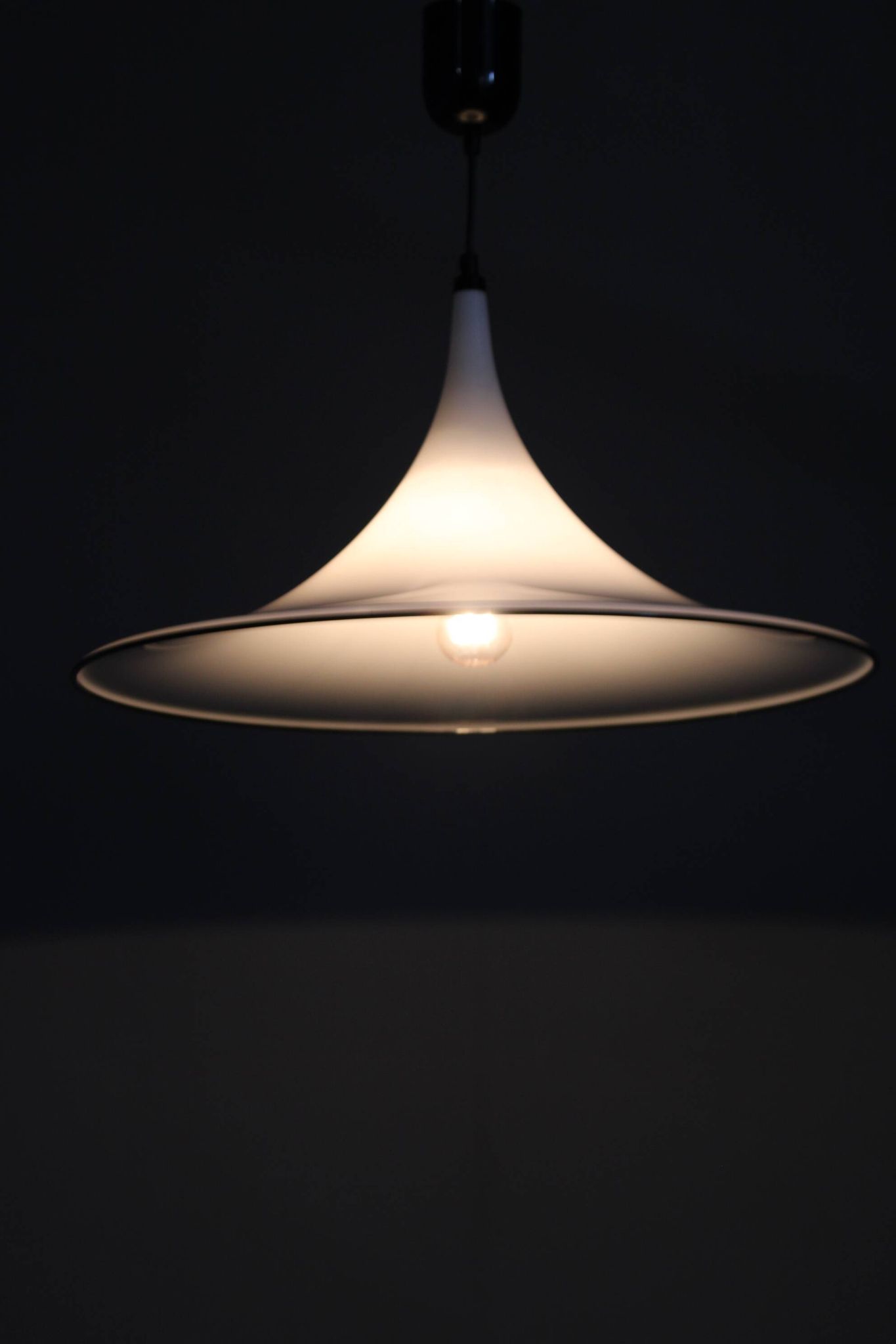 1970s Guzzini "Trumpet" Pendant Lamp by Meblo ,Italy